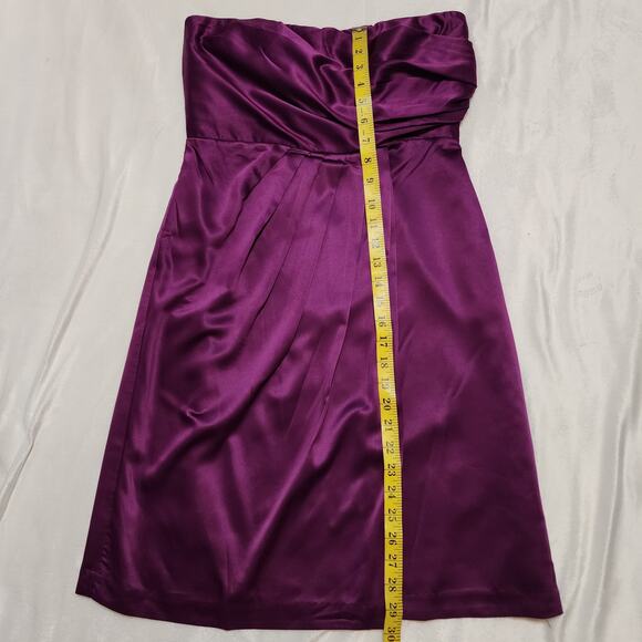 The Limited Strapless Formal Pleated Cocktail Prom Evening Dress, Purple, 6 - Picture 8 of 8